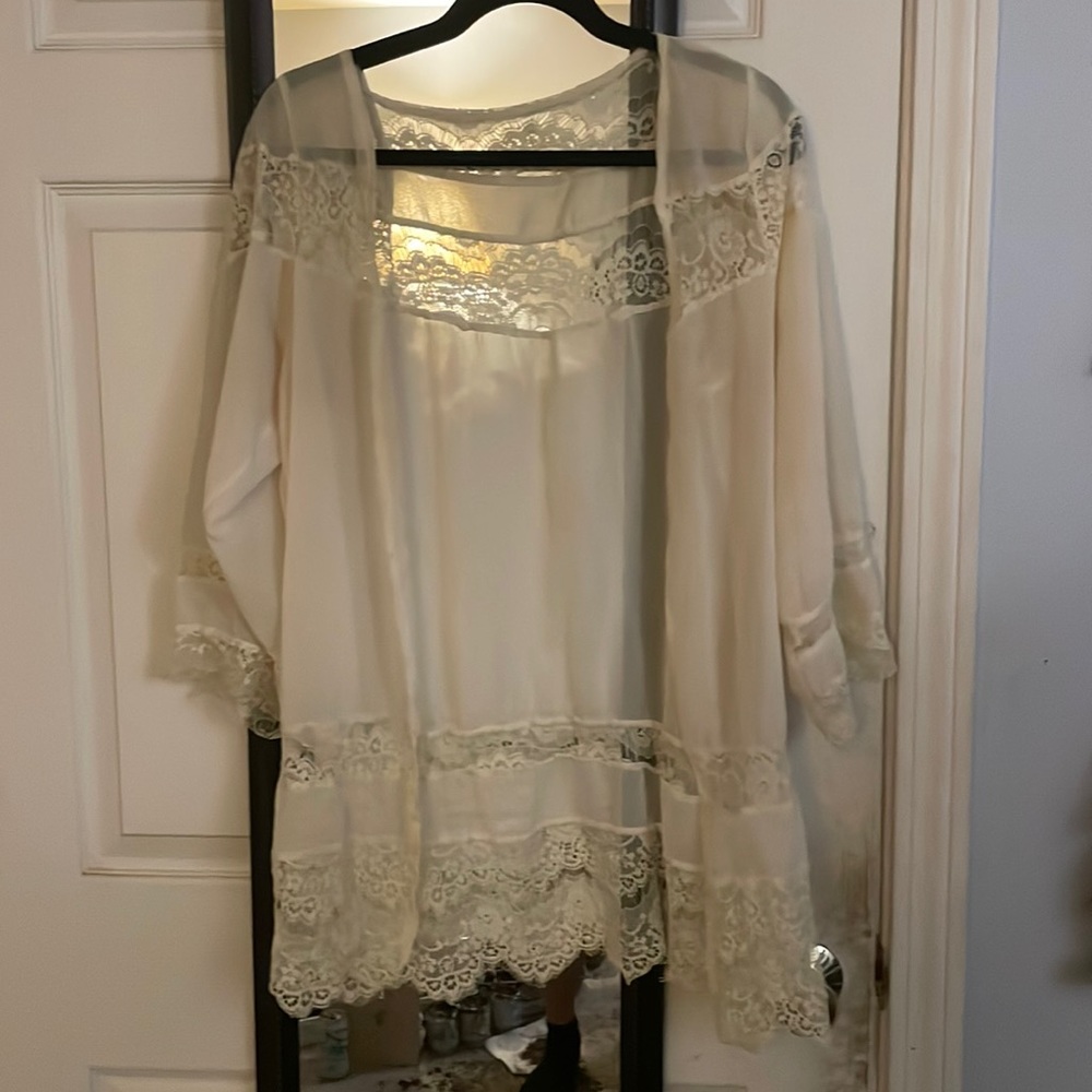 Light Lacy Open Top/Blouse